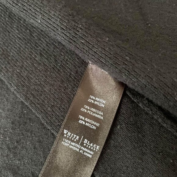 White House Black Market Duster Sweater Women’s Size XXS Black Open Front Rayon - Picture 4 of 5